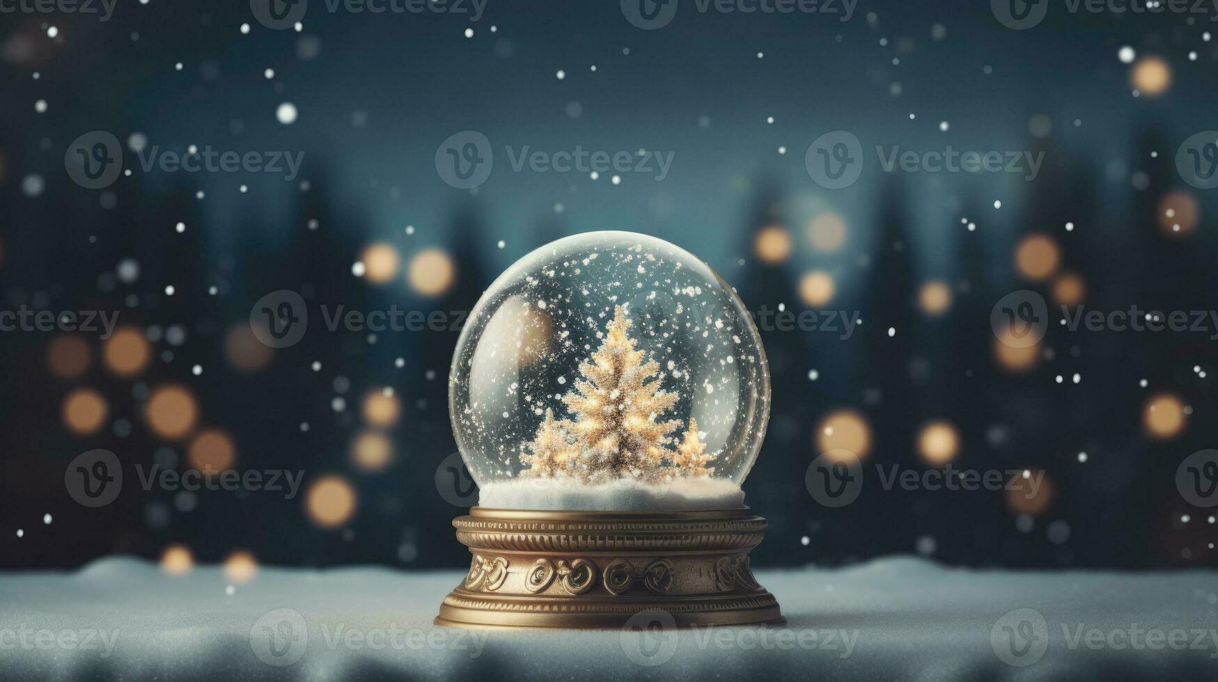 x'mas christmas winter snowglobe cabin, generated ai photo