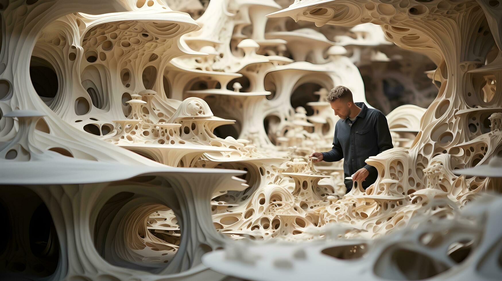 Building the Future. 3D Printing in Construction Unveiled. AI Generated photo