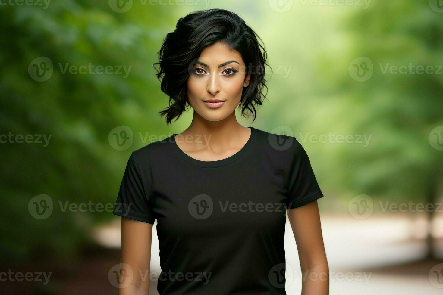 T-shirt Mockup with Model , Generative AI photo