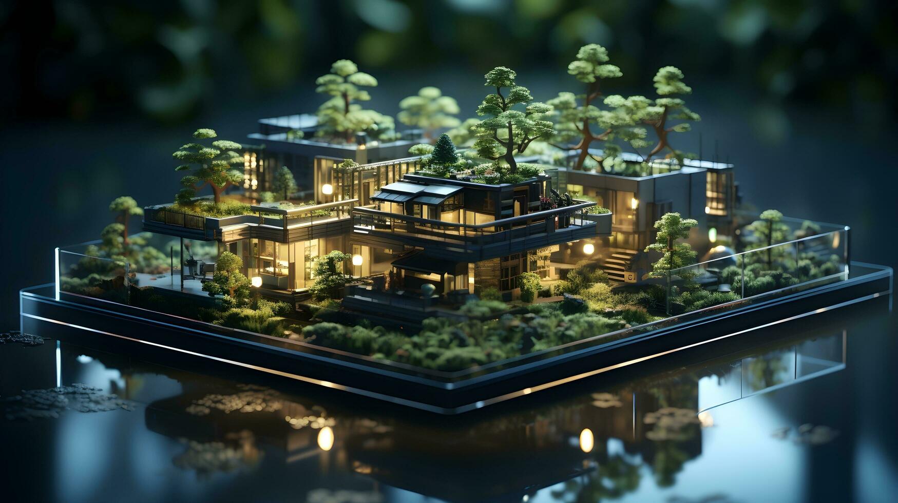 Eco-Friendly Architecture Revolution. AI Generated photo