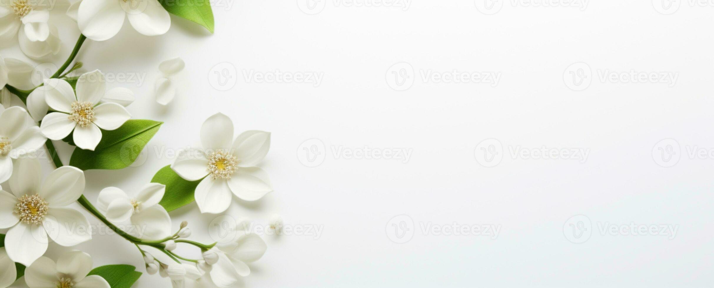 AI Generated Elegant Flower Background with Copy Space photo