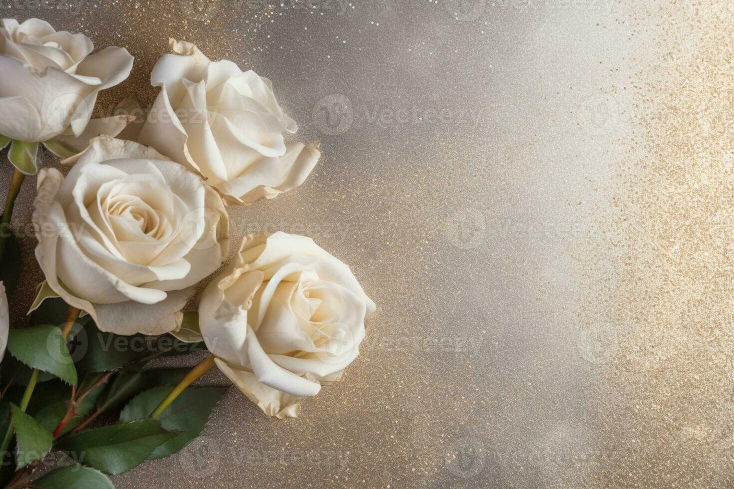 AI Generated Luxury Roses Background with Copy Space photo
