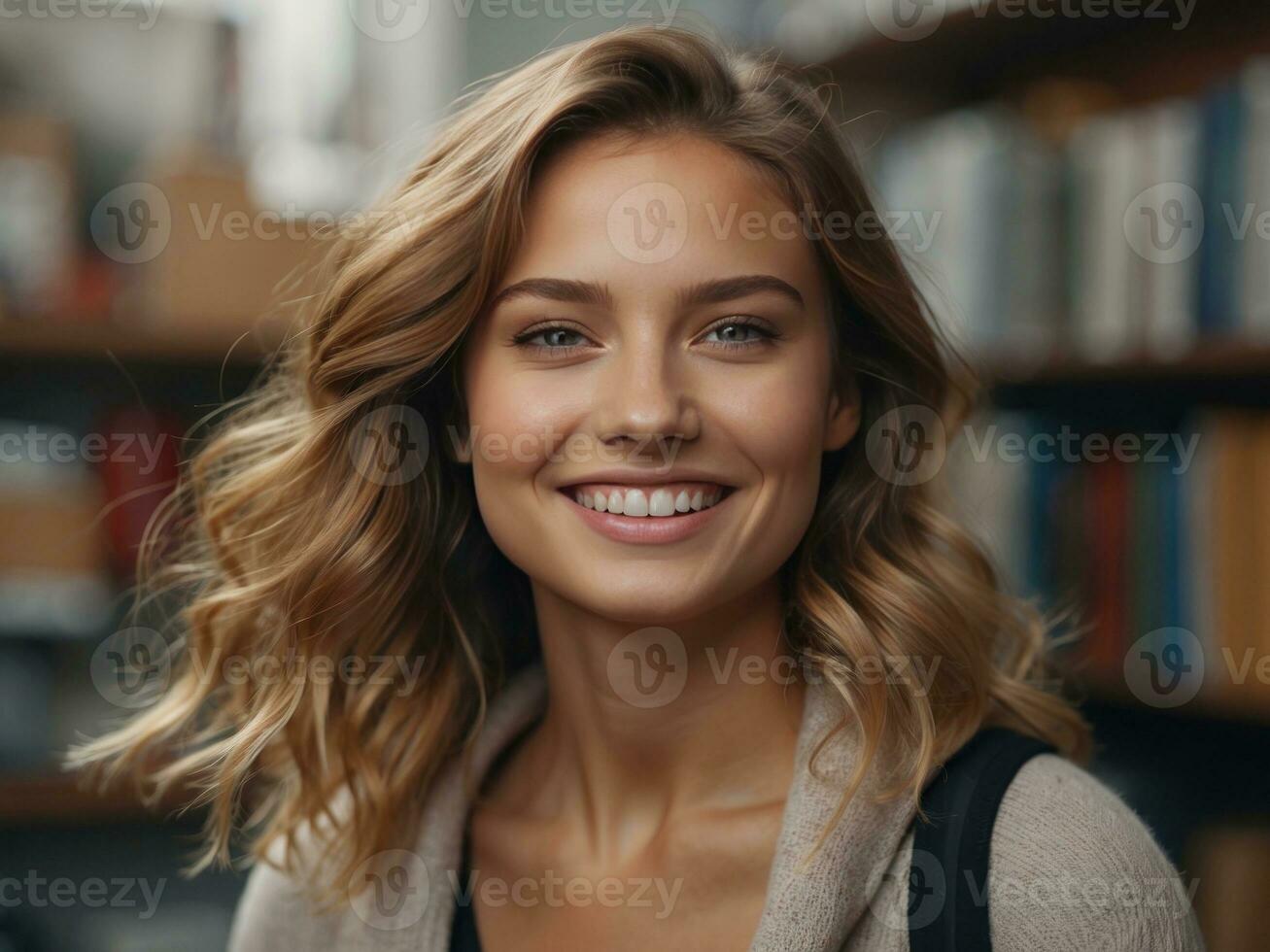 portrait of beautiful smiling women generative ai photo