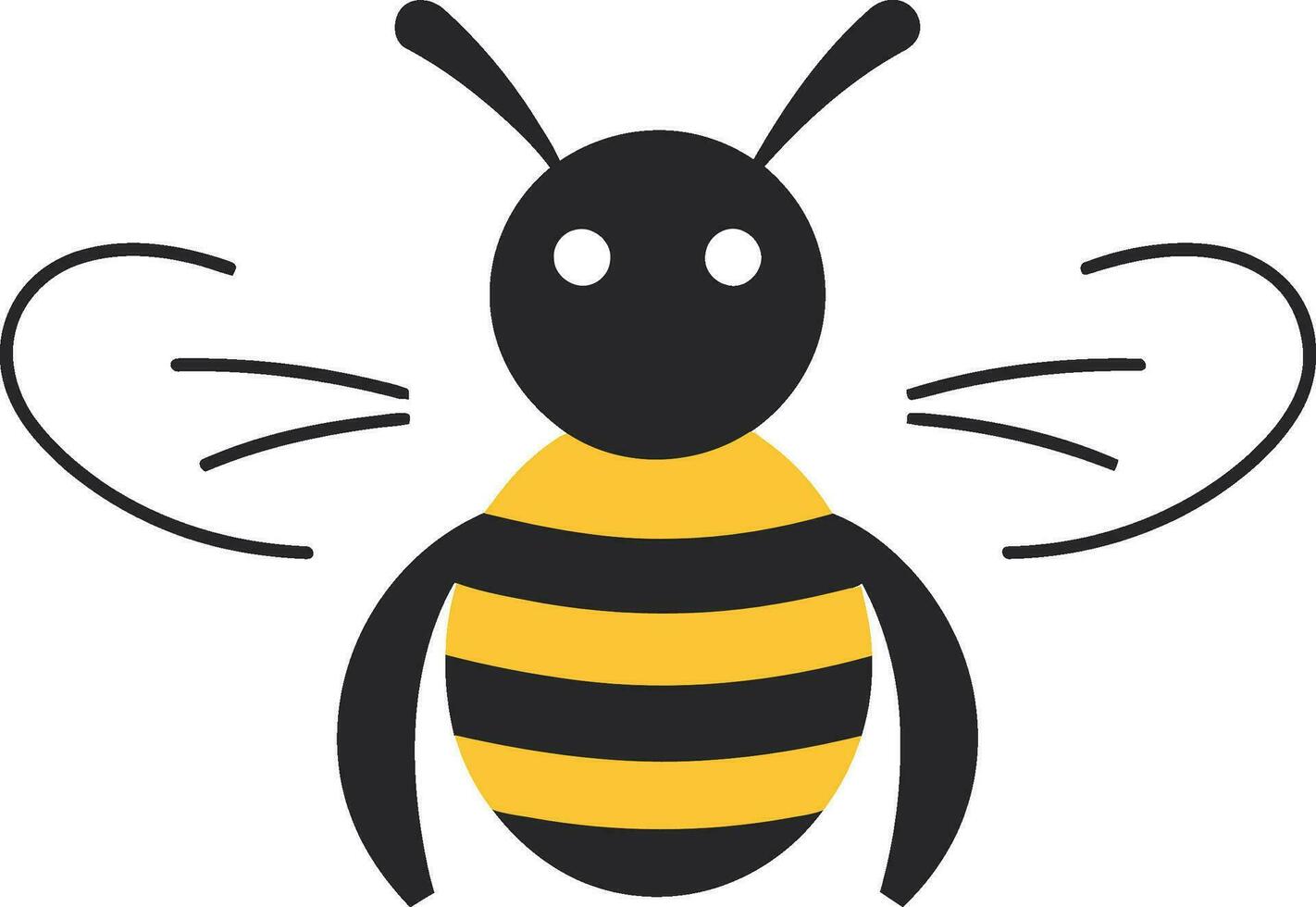 real miel abeja perfil Colmena soberano logo vector