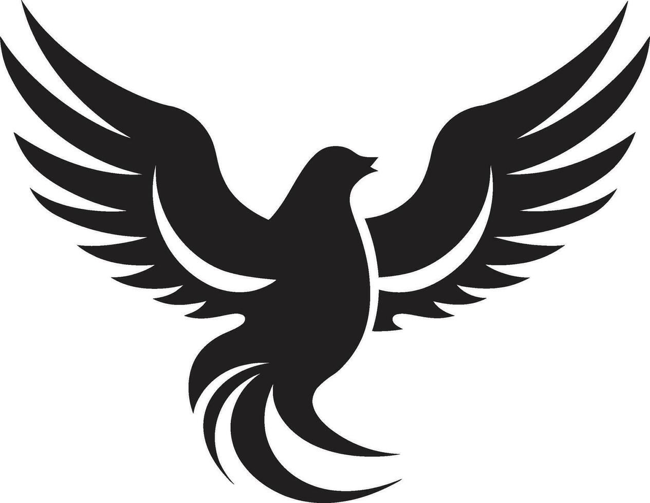 negro paloma vector logo con aceituna rama un símbolo de paz y armonía negro paloma vector logo con corazón un símbolo de amor y compasión