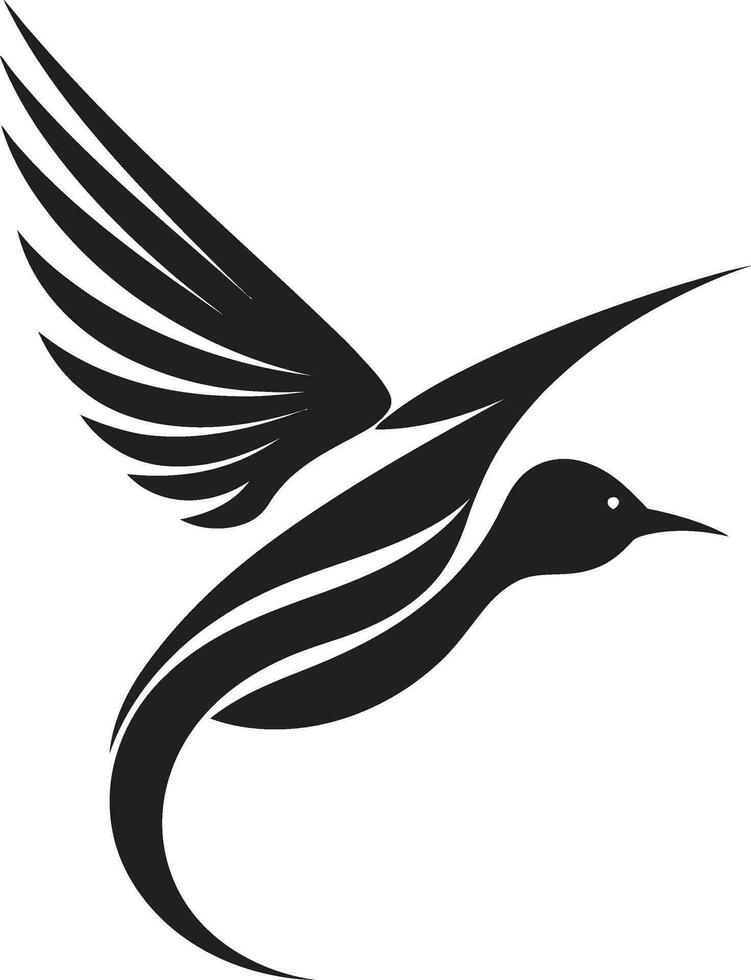 Graceful Peacock Crest Sparrow Serenity Design vector
