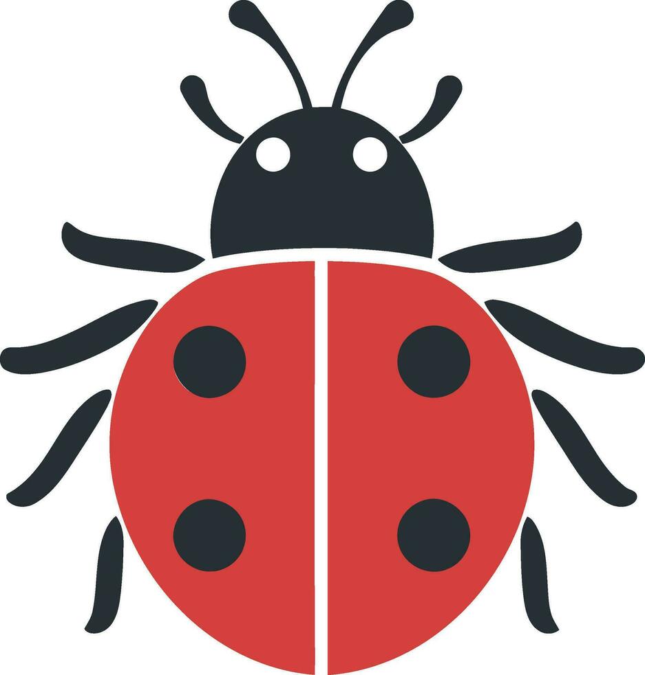Eyes of Intrigue Vectorized Ladybug Design Iconic Beauty Ladybug Badge in Monochrome vector
