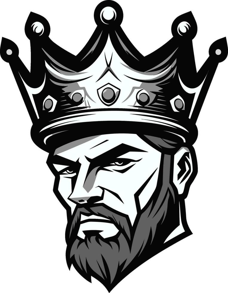 Monarchs Splendor Monochromatic Vector Art Celebrating Imperial Aura Shadowed Terror Monochromatic Vector Depiction of a Fearsome Monster