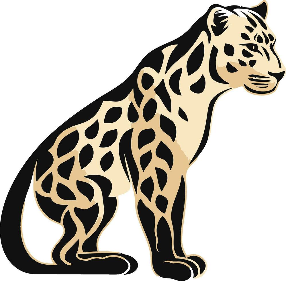 el agraciado depredador negro vector leopardo logo un negro panteras poder leopardo icono