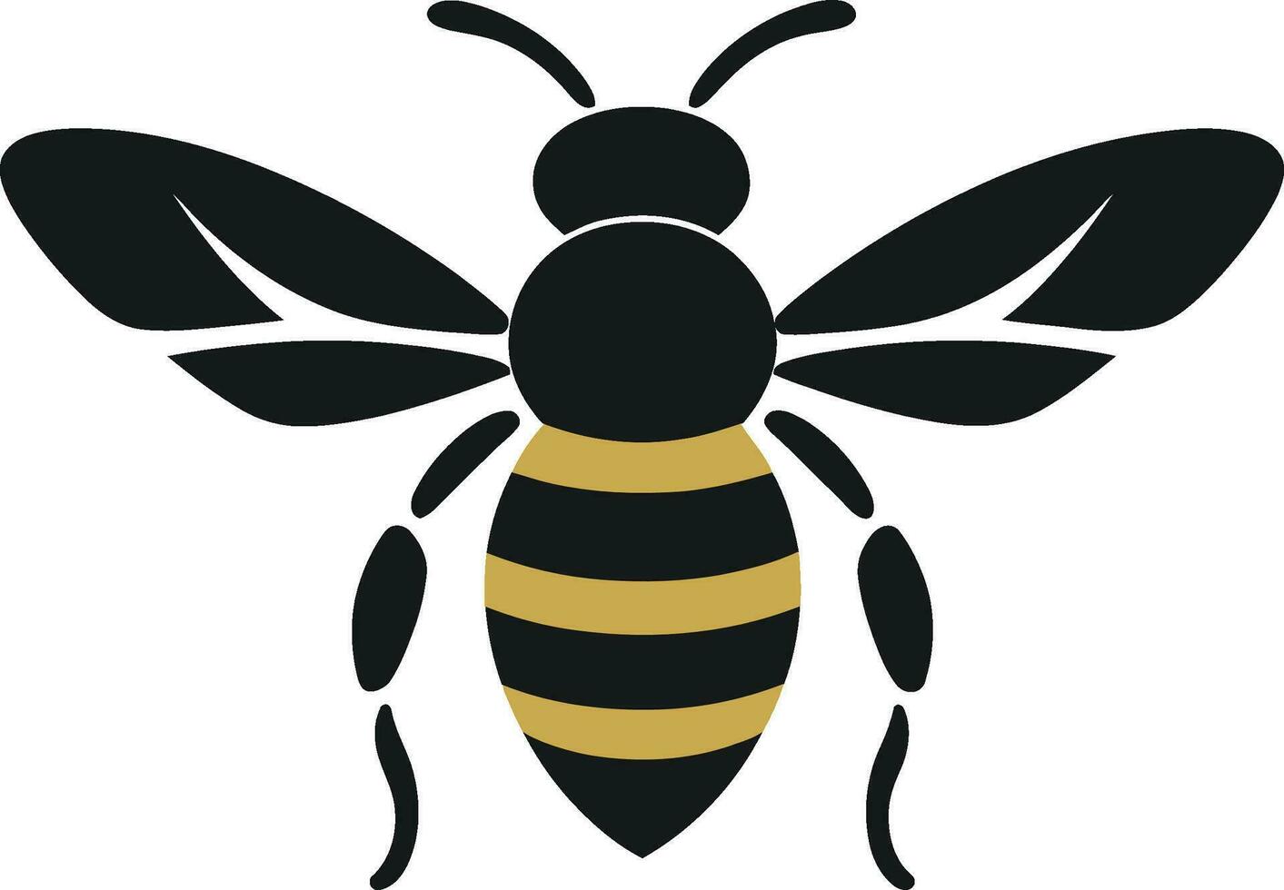 Pollinator Bee Logo Honey Bee Face Heraldry vector