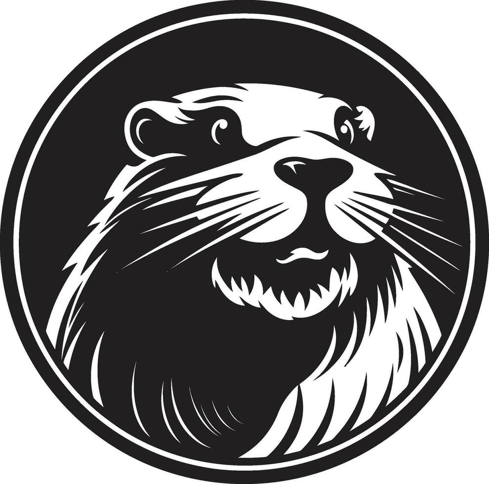 Noble Beaver Icon Beaver Regal Emblem vector