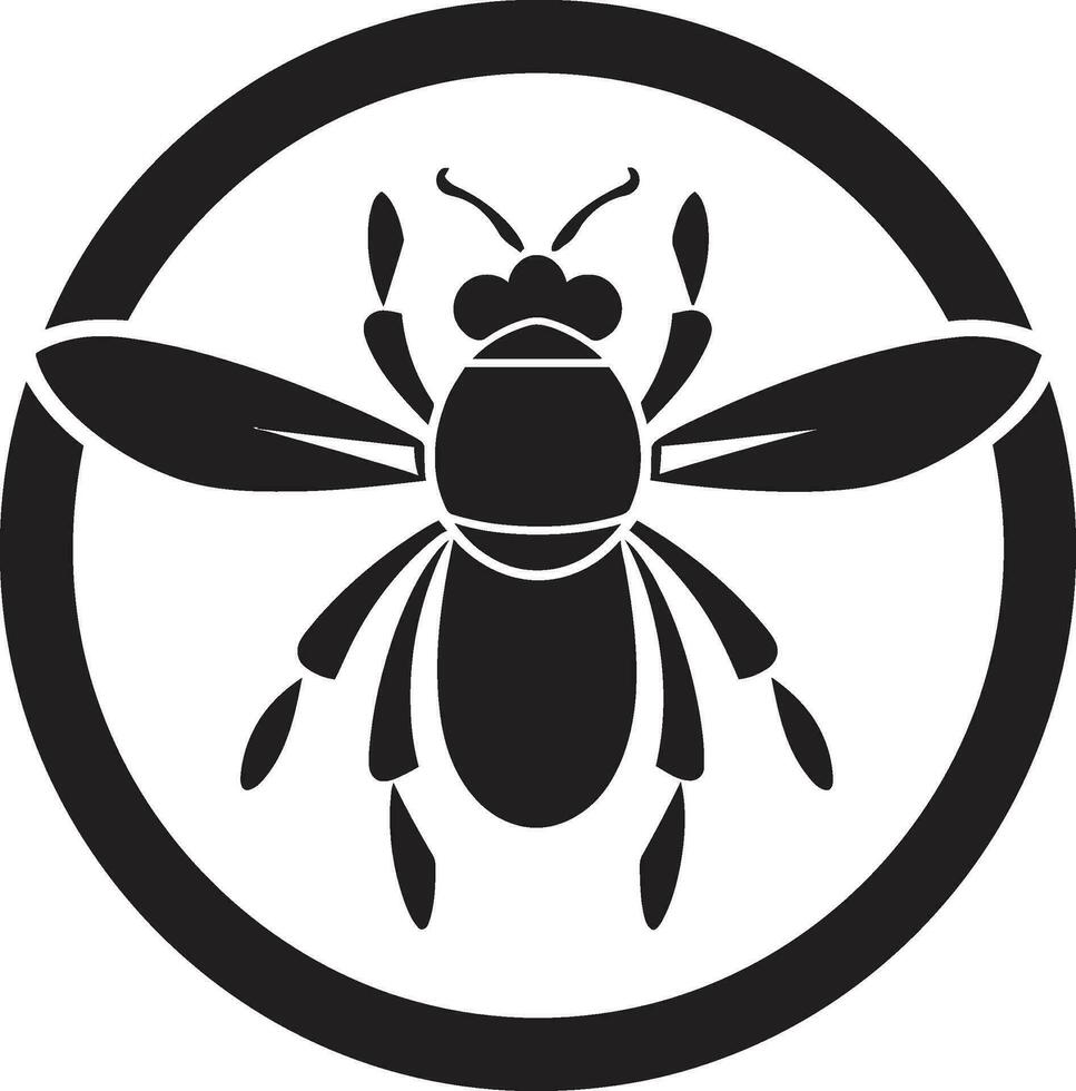 Aphid in Black Vector Art at Its Finest Bold and Beautiful Black Vector Aphid Emblem