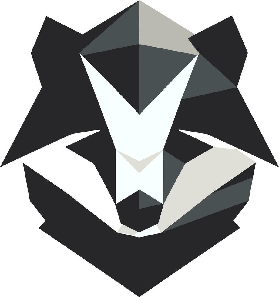 Badger Leader Symbol Mysterious Badger Badge vector