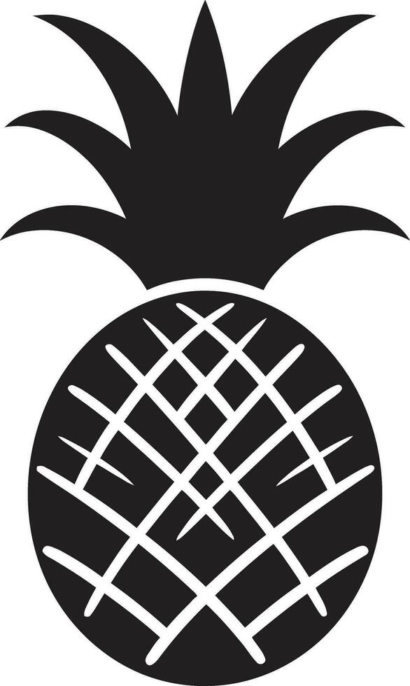 Whimsical Pineapple Silhouette Pineapple in the Night Sky vector