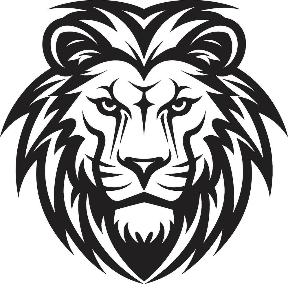 caza majestad un león icono emblema rugido Rey el negro vector león icono