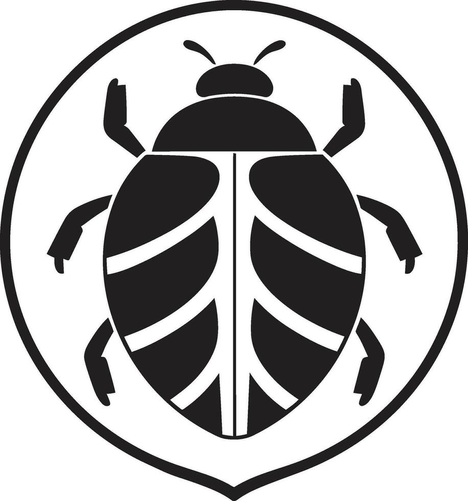 Vectorized Emblems Eyes of Delight and Crawl Elegant Monochrome Ladybug Icon of Simplicity vector