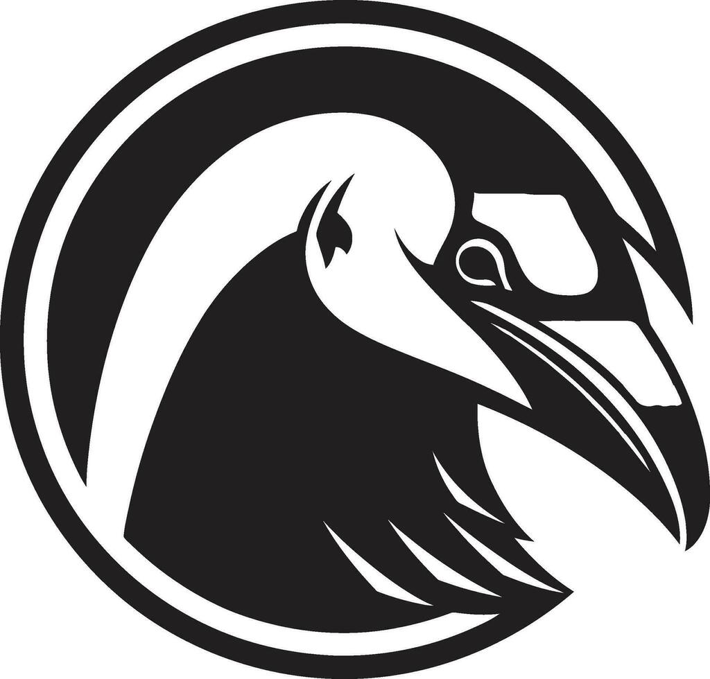 Sleek and Stylish Black Anteater Icon in Vector Artistic Precision Black Anteater Symbol in Vector