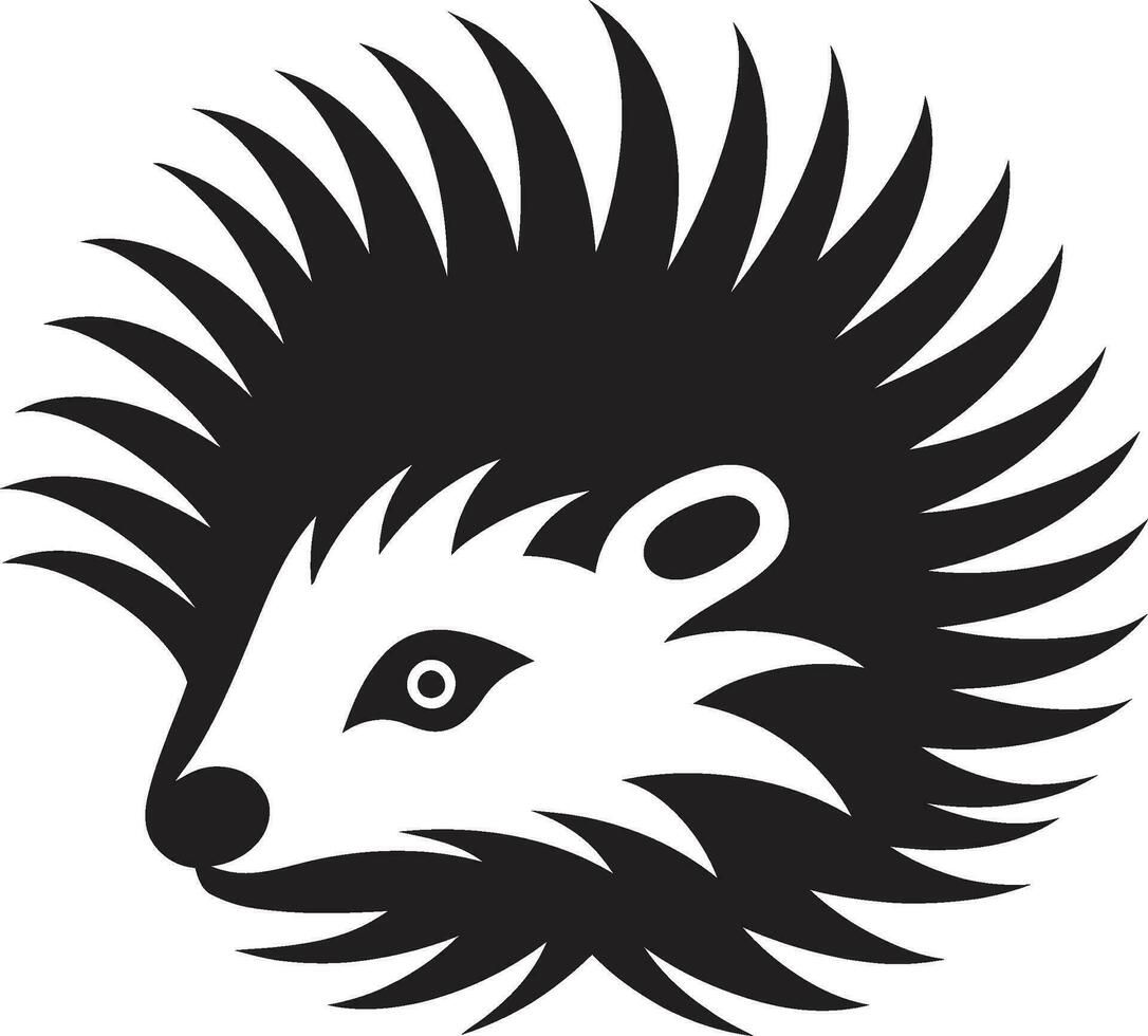 Porcupine Spike Elegance Icon Porcupine Quill Badge of Distinction vector