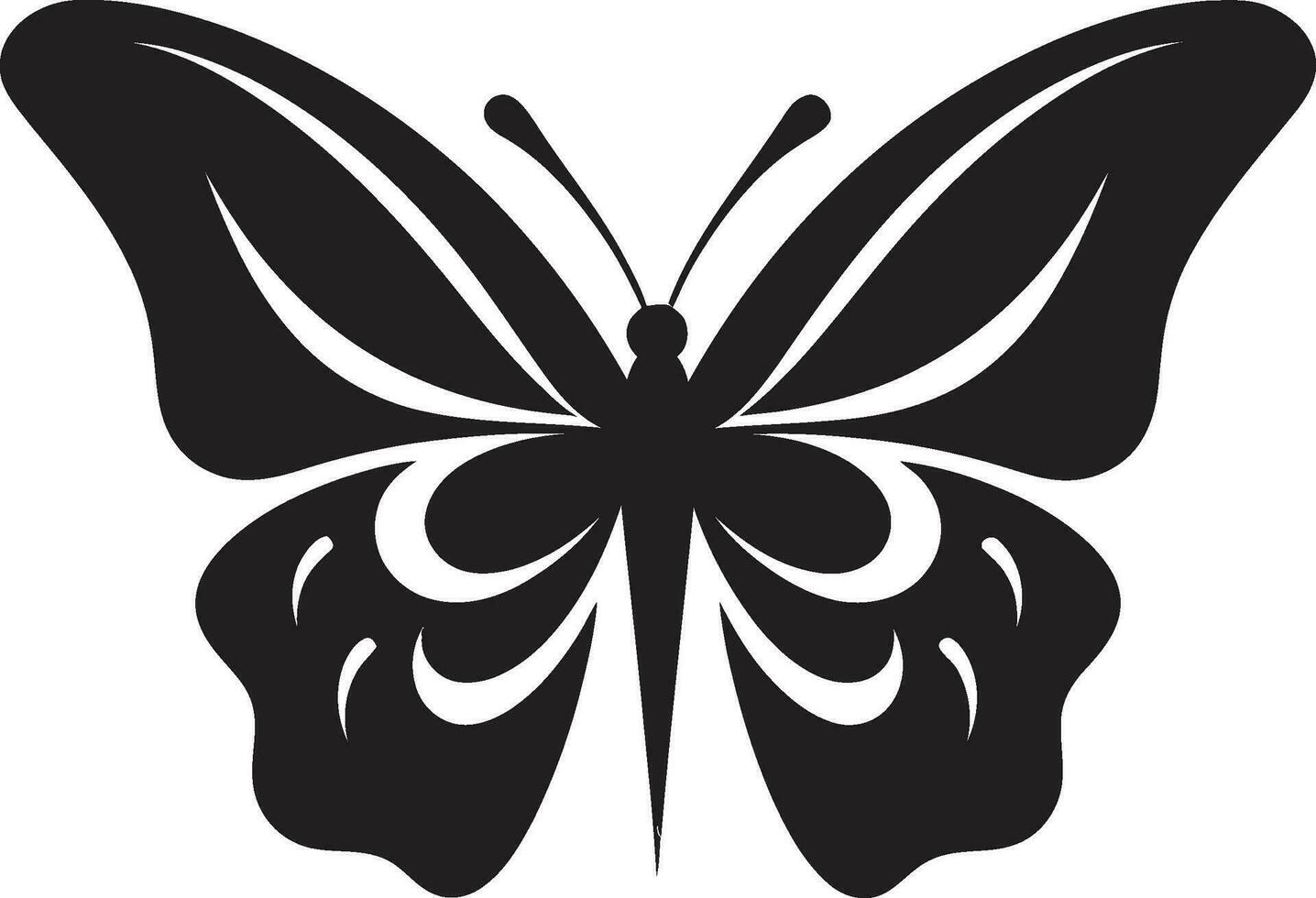 Black Butterfly in Noir A Mark of Art Sculpted Delight Butterfly Design in Black vector