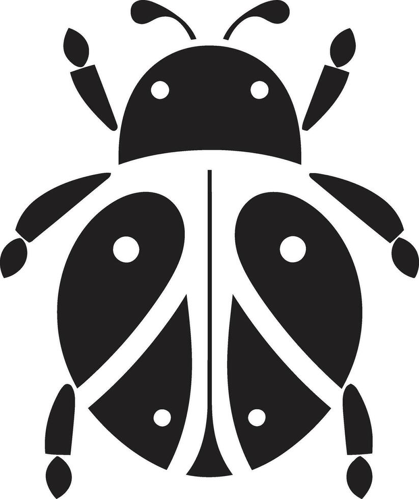 Vector Ladybug Silhouette Timeless Symbol Cute Elegance Ladybug Badge