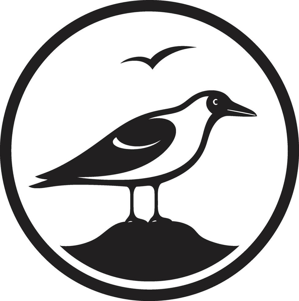 Elegant Serenade Seagull Icon Design Sapphire Soarer Vector Seagull Symbol Profile