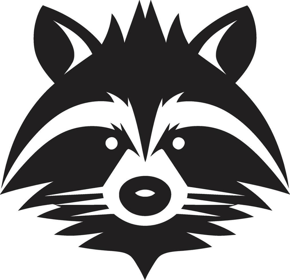Elegant Raccoon Symbolic Mark Futuristic Raccoon Insignia vector