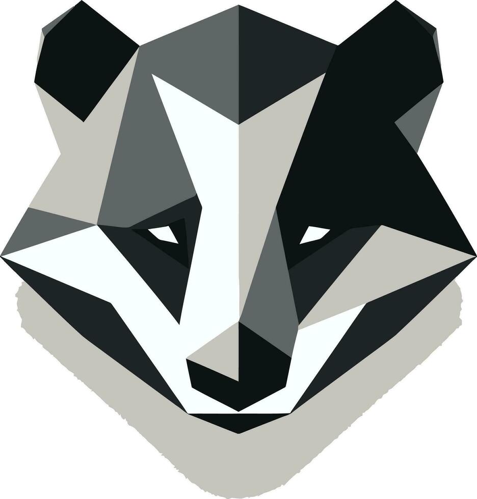 Monochromatic Badger Crest Vintage Badger Logo vector