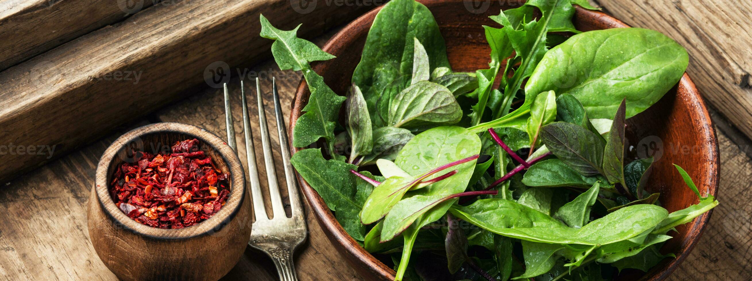 Fresh green salad photo
