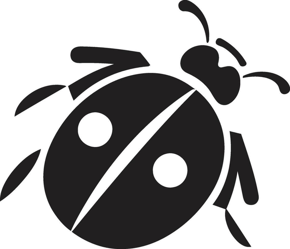 Elegant Grace Monochrome Ladybug Emblem Mysterious Majesty Black Ladybug Mark vector