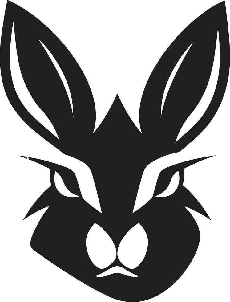 Premium Rabbit Silhouette Insignia Intricate Bunny Badge Design vector