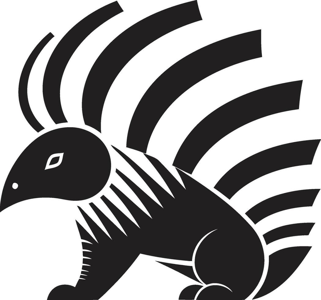Sleek and Mysterious Black Vector Armadillo Armadillo Vector Logo in Midnight Noir