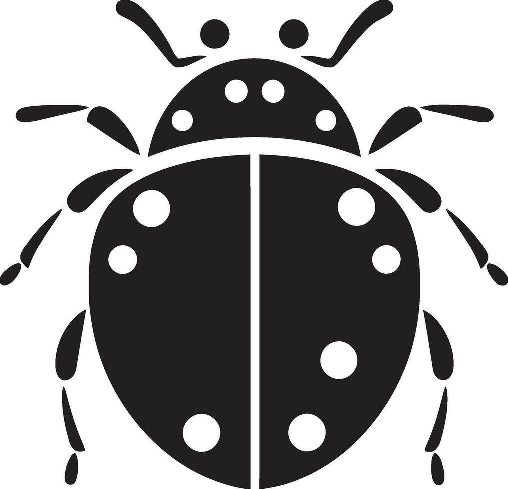 Sleek and Minimal The Monochrome Ladybug Emblem Artistic Precision The Black Vector Ladybug Silhouette