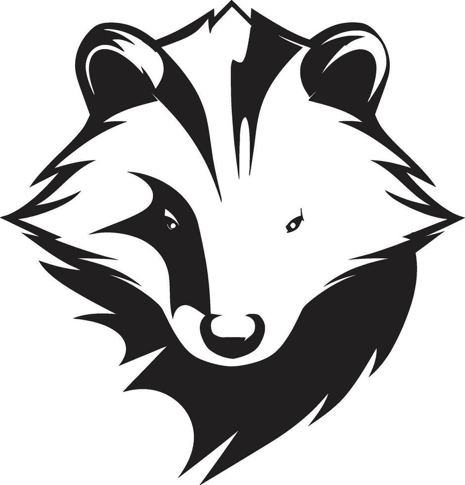 Badger Face Royalty Badger Clan Crest vector