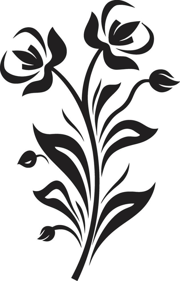 Black and White Floral Vector Intricate Black Floral Design 33102549