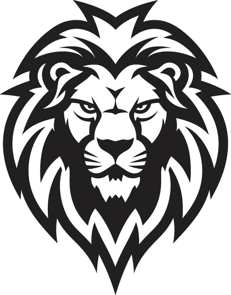 Sable Silence Lion Logo in Vector Mystic Sovereign Black Lion Icon