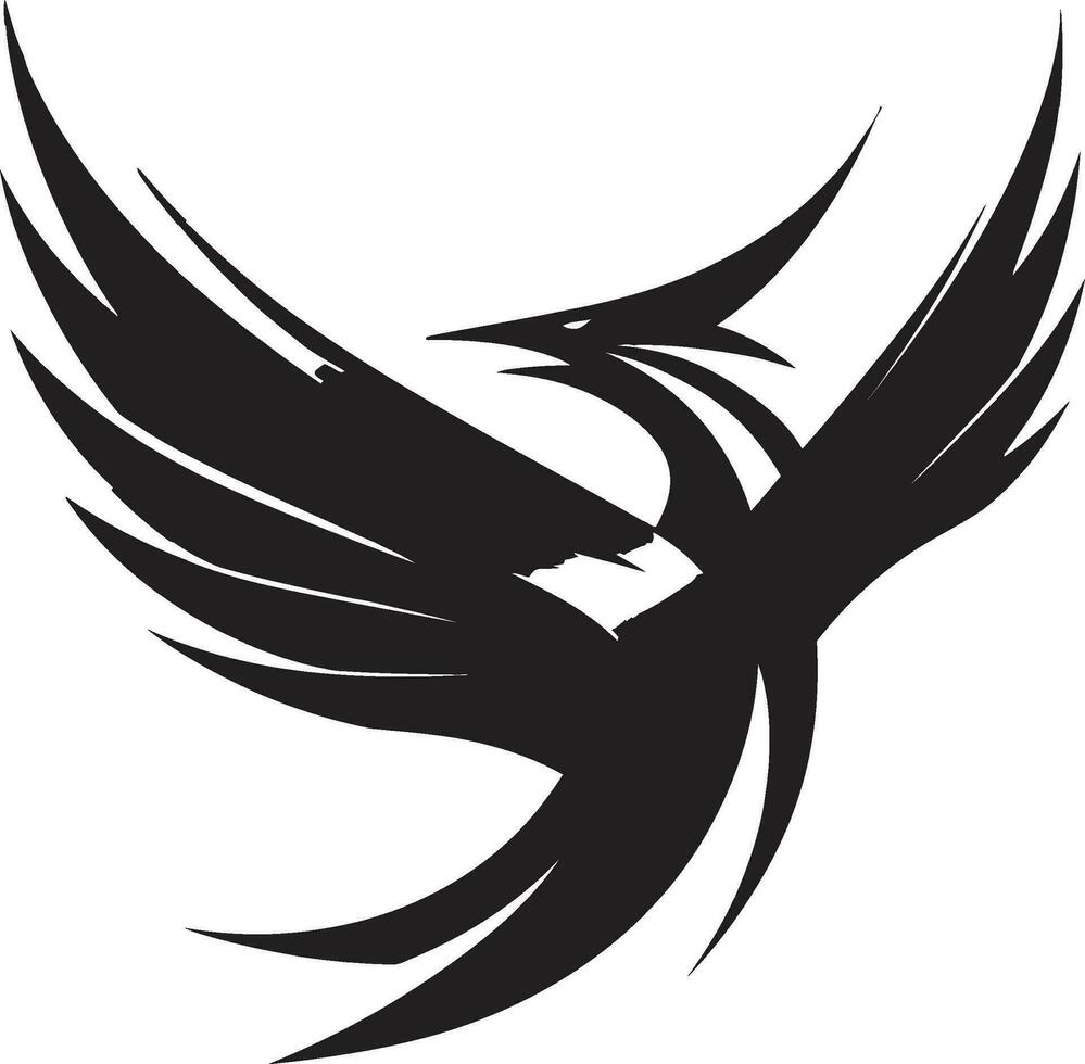 Dark Rebirth Vector Design Celestial Phoenix Flight