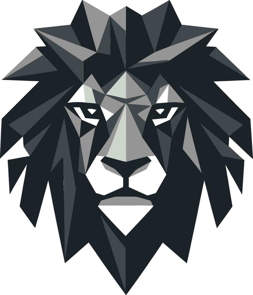 real regla negro león emblema logo diseño gato montés excelencia león icono excelencia vector