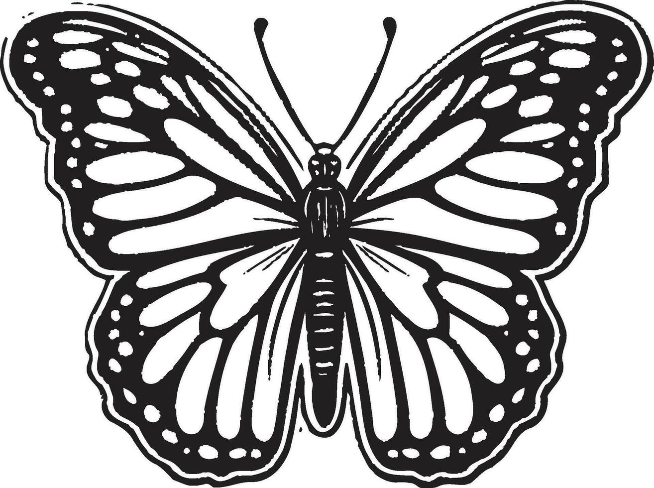 esculpido elegancia negro vector mariposa noir mariposa icono un eterno símbolo