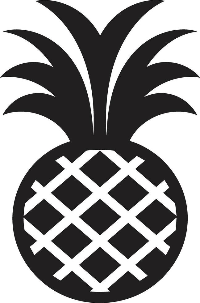 Modern Noir Pineapple Shadowed Pineapple Symbolism vector