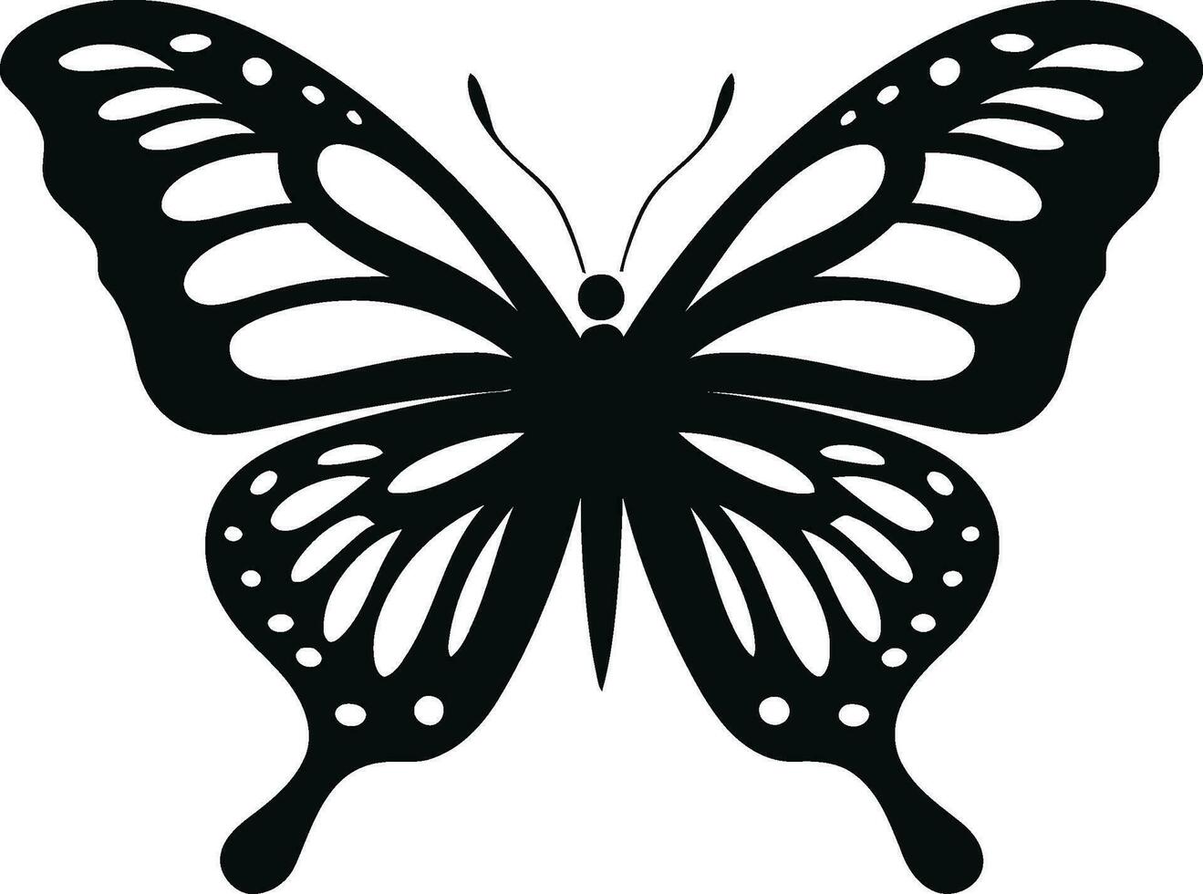 Crafted in Shadows Black Butterfly Design Sculpted Elegance in Motion Black Vector Butterfly