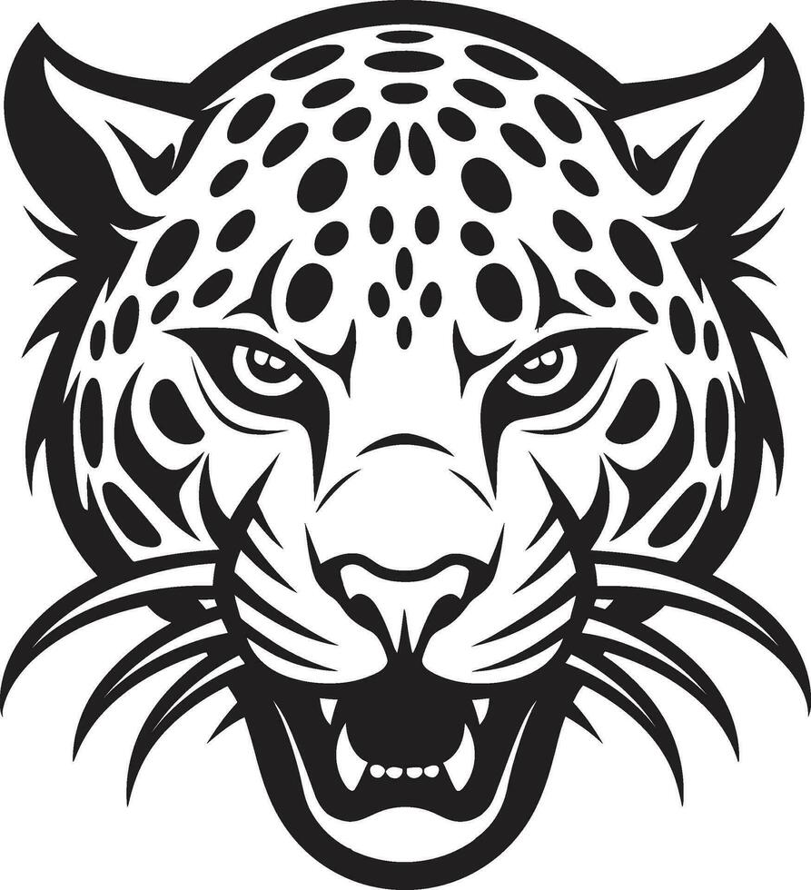 Unleash the Beast Black Vector Leopard Icon Regal Prowess Black Leopard Logo Design