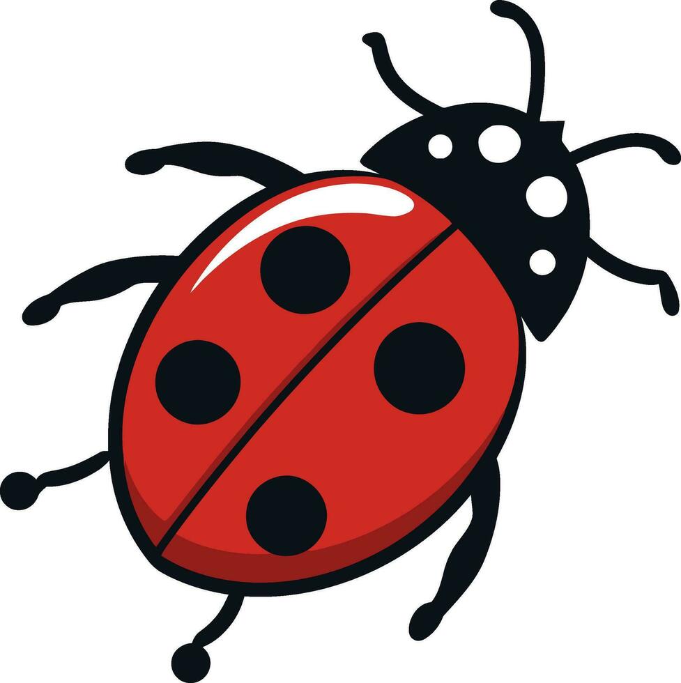 Minimalist Majesty Monochrome Ladybug Profile Sleek and Stylish Insect Icon of Delight vector