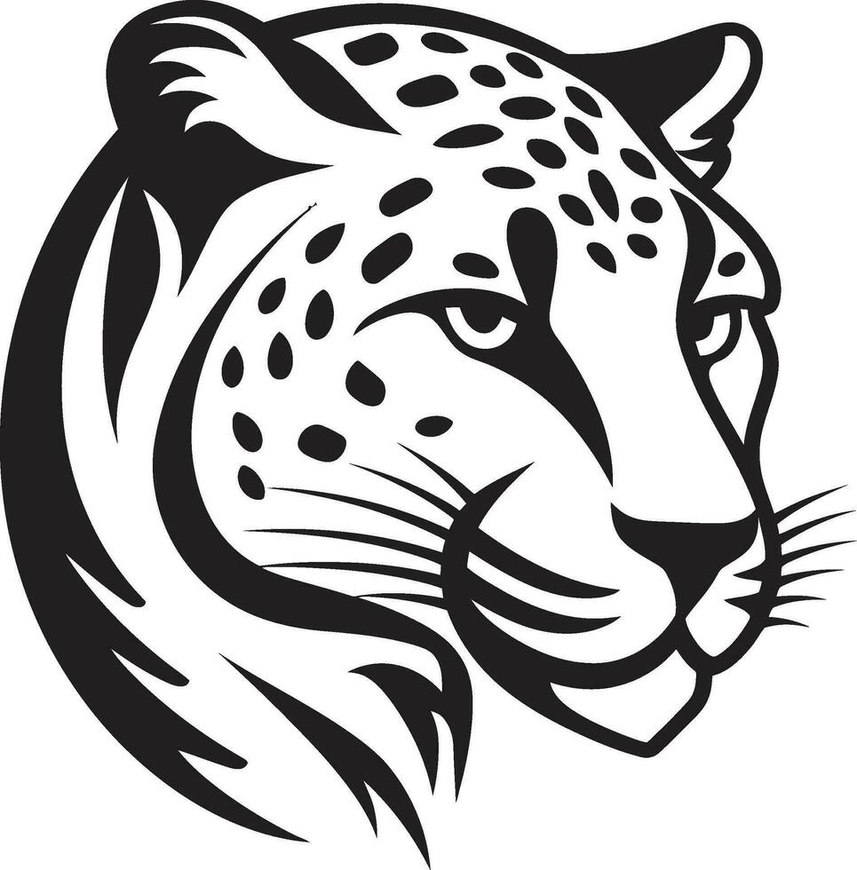 Artistic Minimalism of the Cheetah Monochrome Tail and Whiskers vector