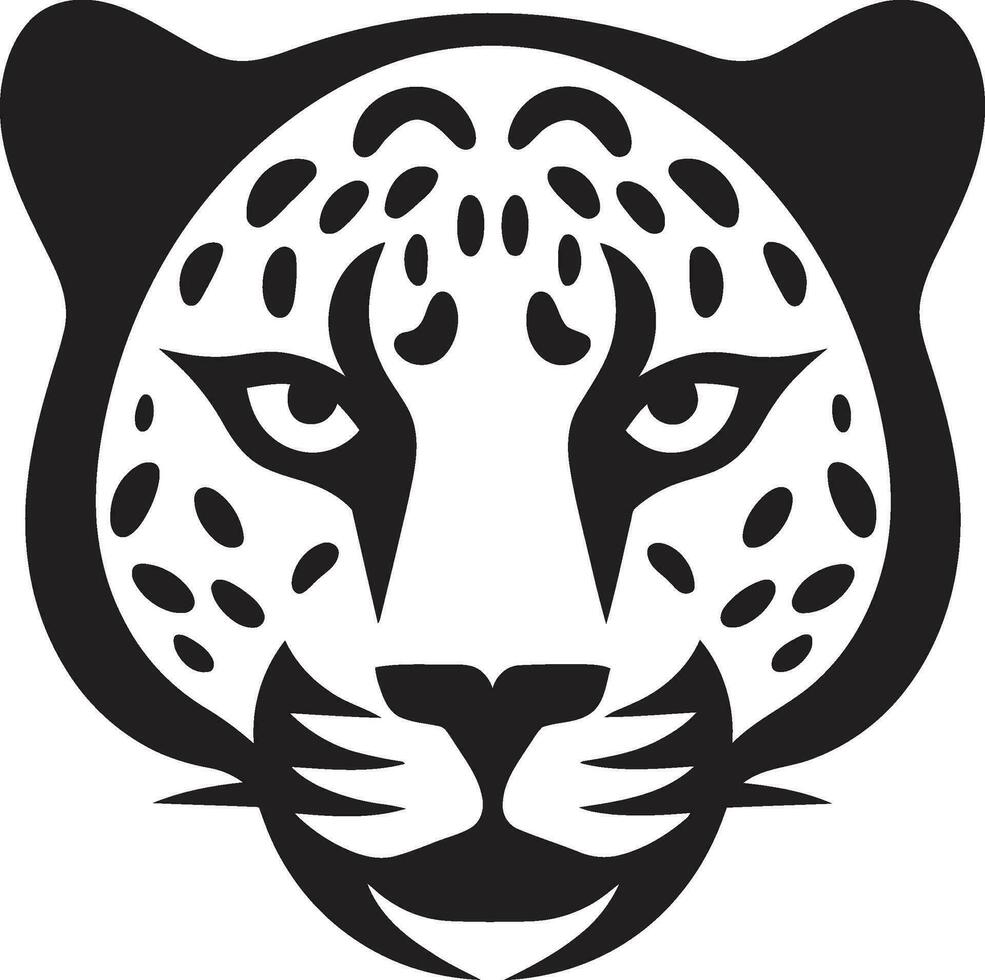 Graceful Dominance Black Leopard Icon in Vector A Feral Statement Black Leopard Logo
