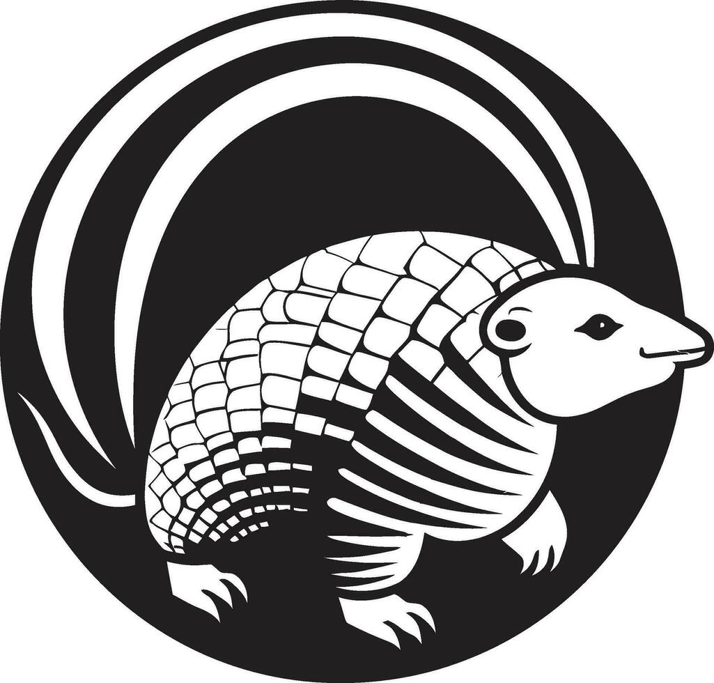Armadillo Icon in Vector Bold and Beautiful Black Design Black Armadillo Symbol Vector Logo for Strength and Style
