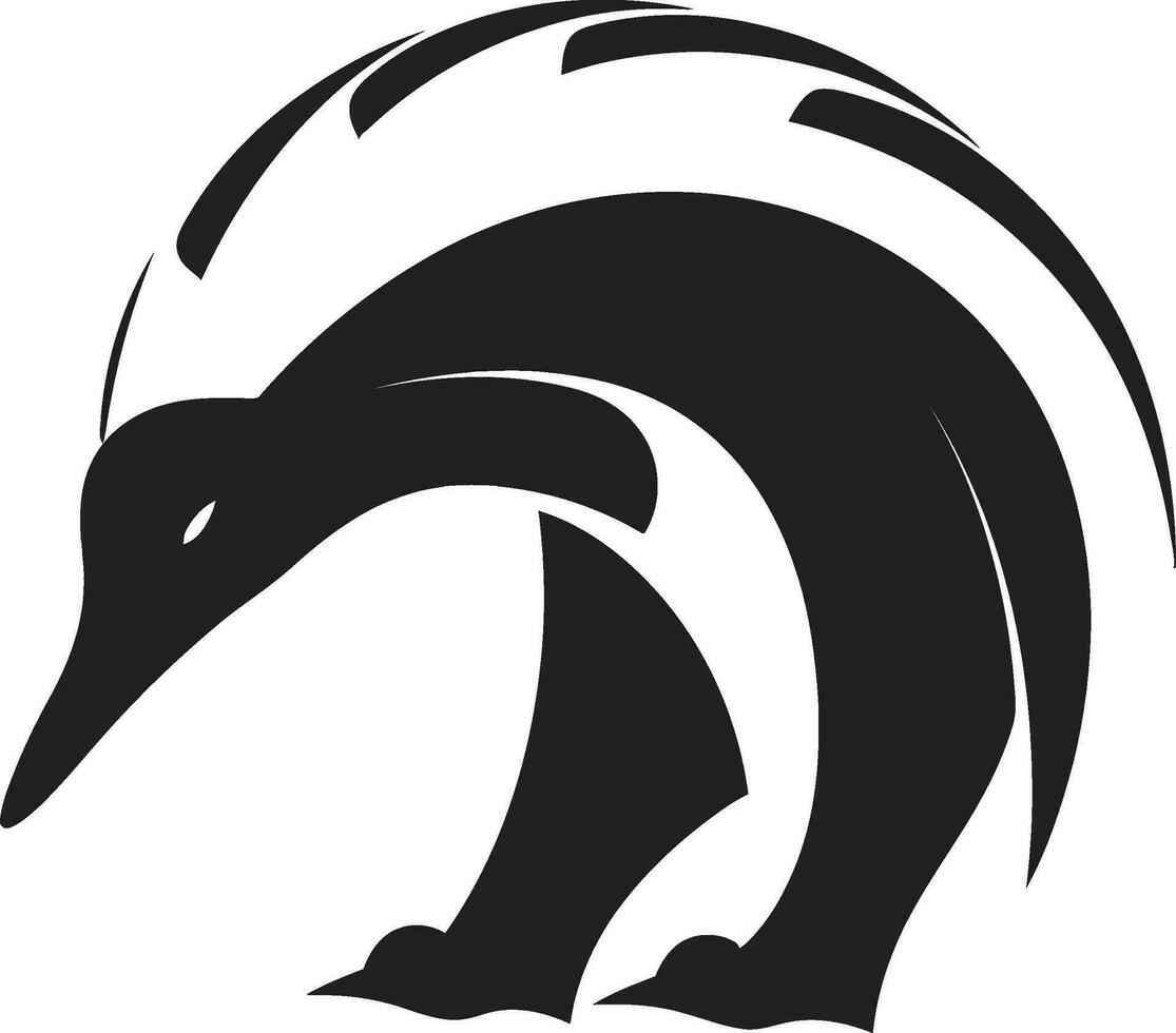elegante negro oso hormiguero símbolo vector logo brillantez oso hormiguero belleza en negro icónico vector símbolo