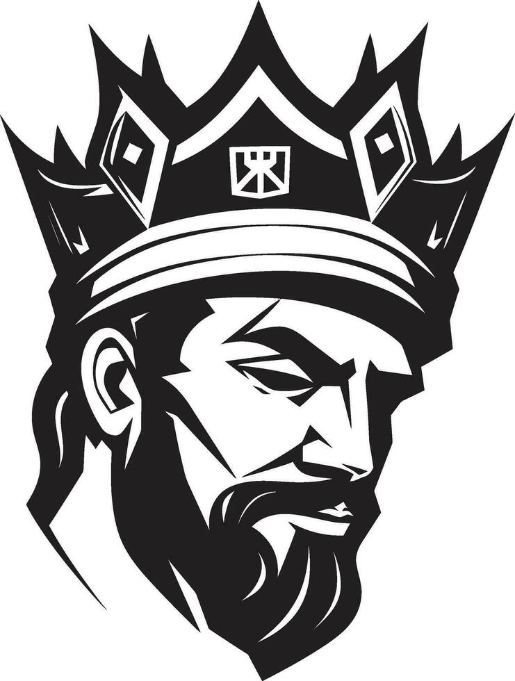 Noble Stature Monochrome Vector Tribute to Kingly Greatness Imperial Elegance Black Vector Showcasing the Monarchs Aura