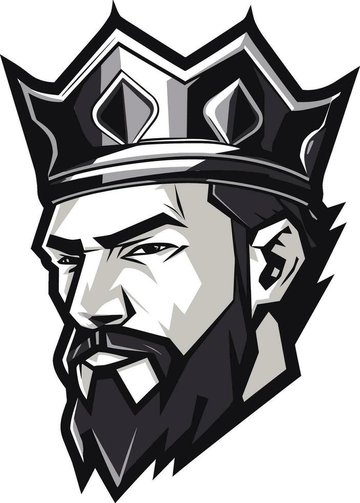 Monarchs Legacy Black Vector Portrait of Sovereign Magnificence Sovereign Stature Monochromatic Vector Art Celebrating Regal Elegance