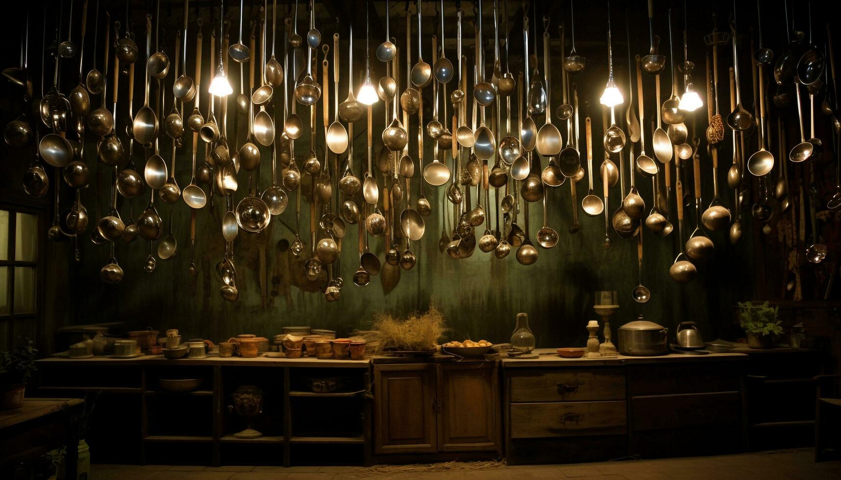 kitchen with spoons photo