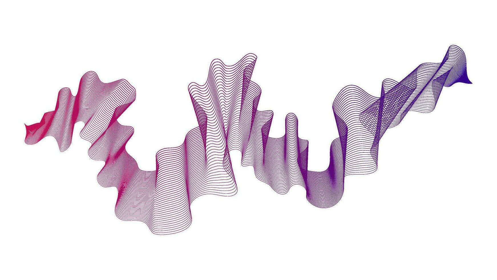 Abstract backdrop with wave gradient lines vector